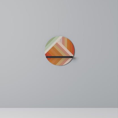 GRADIENT PICKS Mensola rotonda per arte in finitura nera