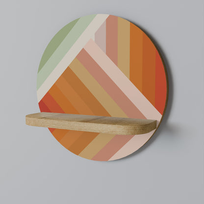GRADIENT PICKS Mensola rotonda per arte in effetto rovere