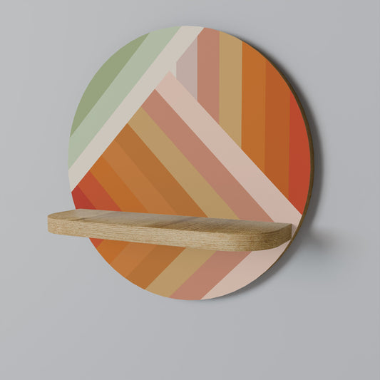 GRADIENT PICKS Mensola rotonda per arte in effetto rovere