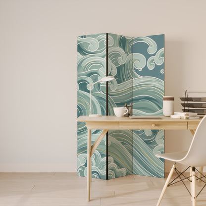 Divisorio decorativo per ambienti a 3 pannelli ASIAN SWAY