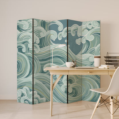 Divisorio decorativo per ambienti a 5 pannelli ASIAN SWAY