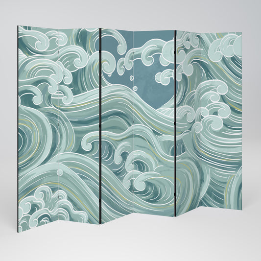 Divisorio decorativo per ambienti ASIAN SWAY a 6 pannelli