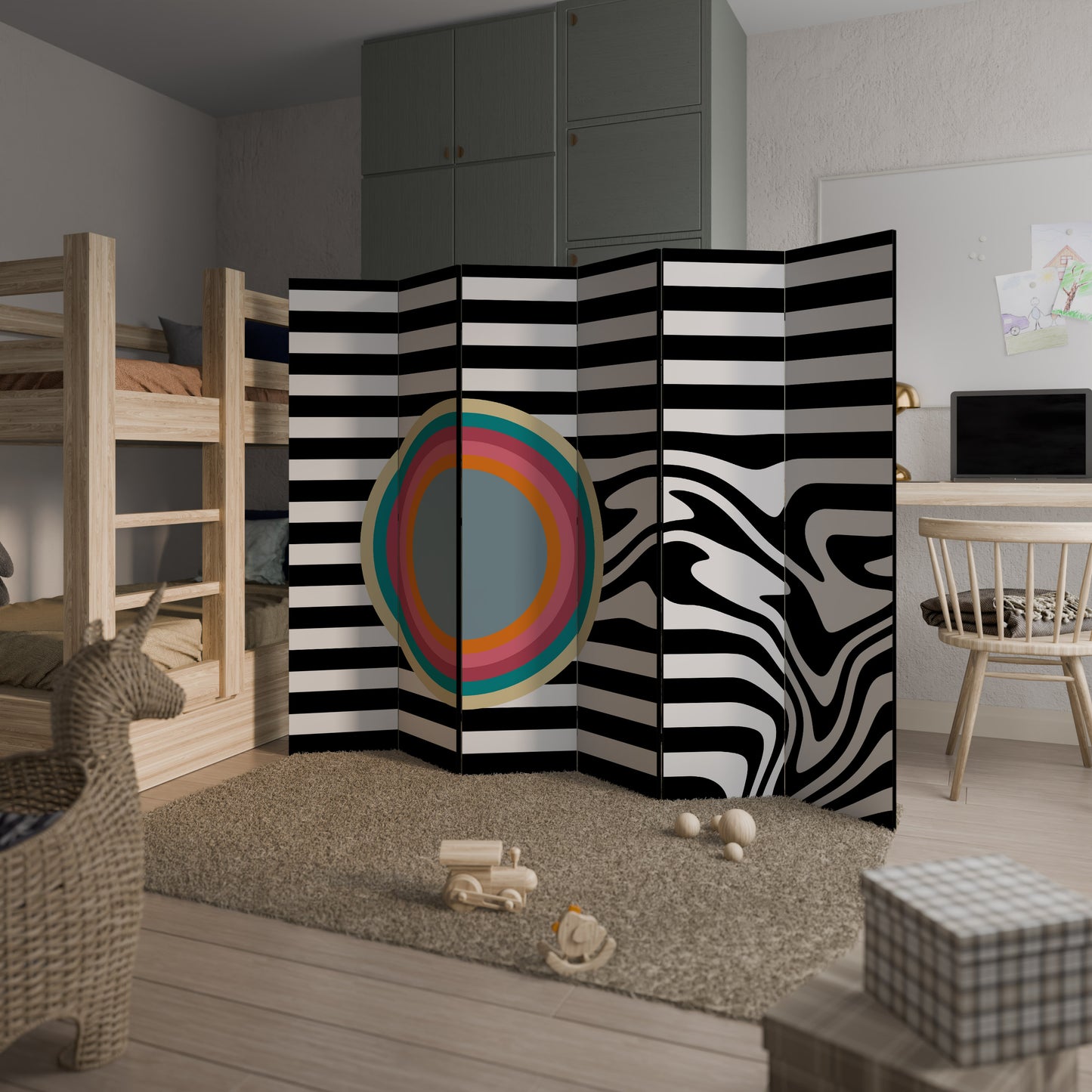 SPECTRA SHOWCASE Divisorio decorativo per ambienti a 6 pannelli