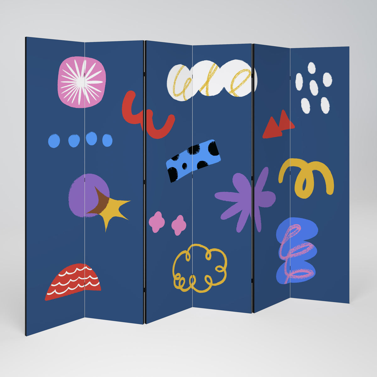 DREAMY HUMOR Decorative 6-Panel Room Divider