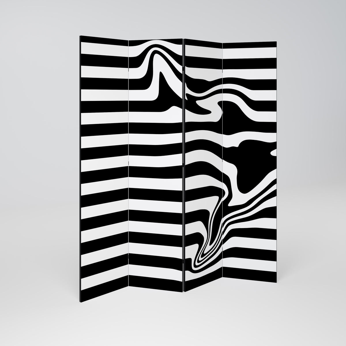 POLYLINE FUZZY Paravento Decorativo a 4 Pannelli
