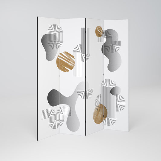 CLEAR CREATIONS Divisorio decorativo per ambienti a 4 pannelli