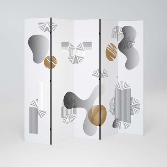 CLEAR CREATIONS Divisorio decorativo per ambienti a 5 pannelli