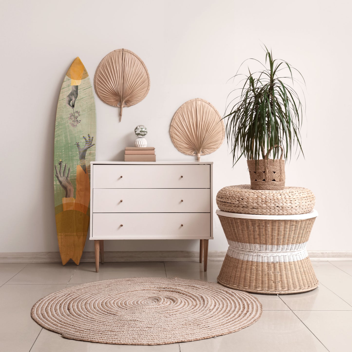 EARTH ELEMENTS Decorative Plywood Surfboard