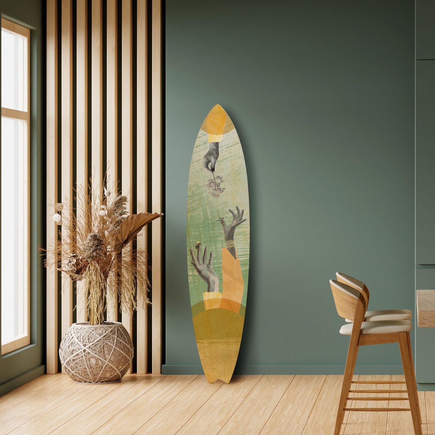 EARTH ELEMENTS Decorative Plywood Surfboard