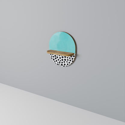 AZURE TREASURE Mensola ovale per opere d'arte in effetto rovere