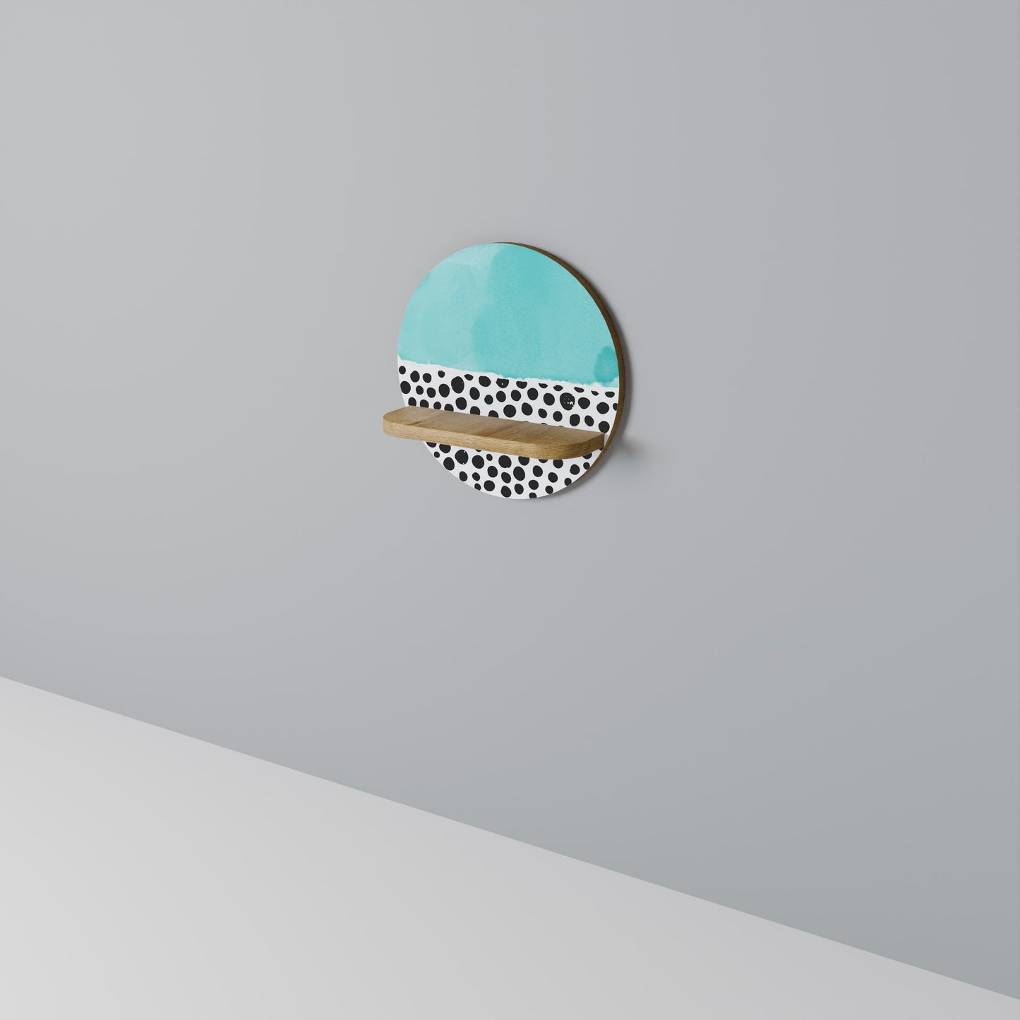 Mensola rotonda AZURE TREASURE in effetto rovere