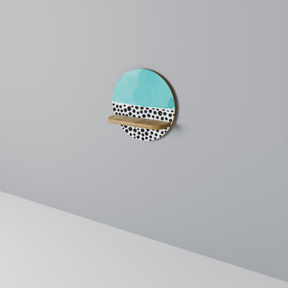 Mensola rotonda AZURE TREASURE in effetto rovere