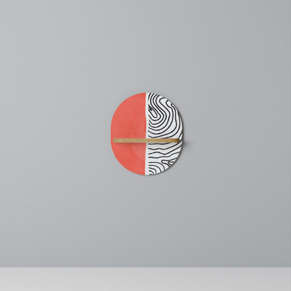 ORANGEY TREASURE Mensola ovale per opere d'arte in effetto rovere