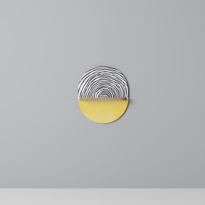 SUNNY TREASURE Mensola ovale per opere d'arte in effetto rovere