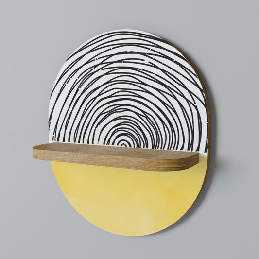 SUNNY TREASURE Mensola ovale per opere d'arte in effetto rovere
