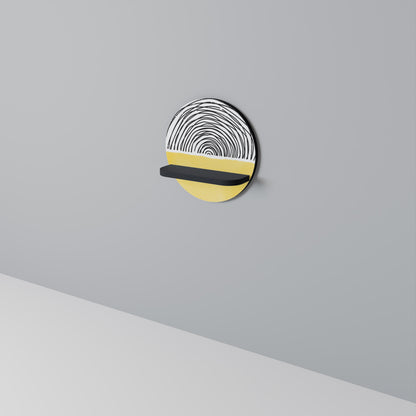 SUNNY TREASURE Mensola rotonda per opere d'arte in finitura nera