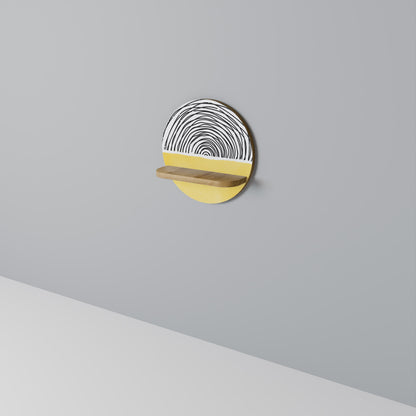 SUNNY TREASURE Mensola rotonda per opere d'arte in effetto rovere