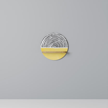 SUNNY TREASURE Mensola rotonda per opere d'arte in effetto rovere