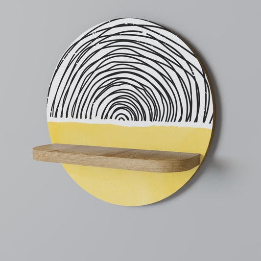 SUNNY TREASURE Mensola rotonda per opere d'arte in effetto rovere