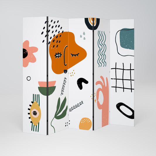 MATISSE WHIMSY Divisorio decorativo per ambienti a 5 pannelli