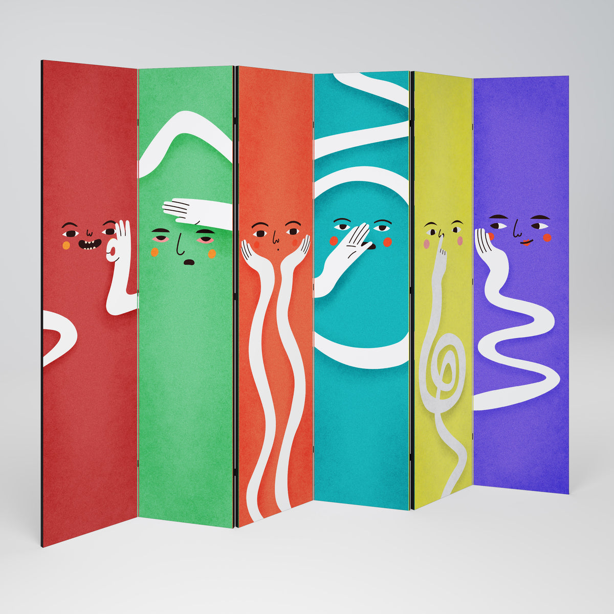 LIVELY FEATURES Paravento Decorativo a 6 Pannelli