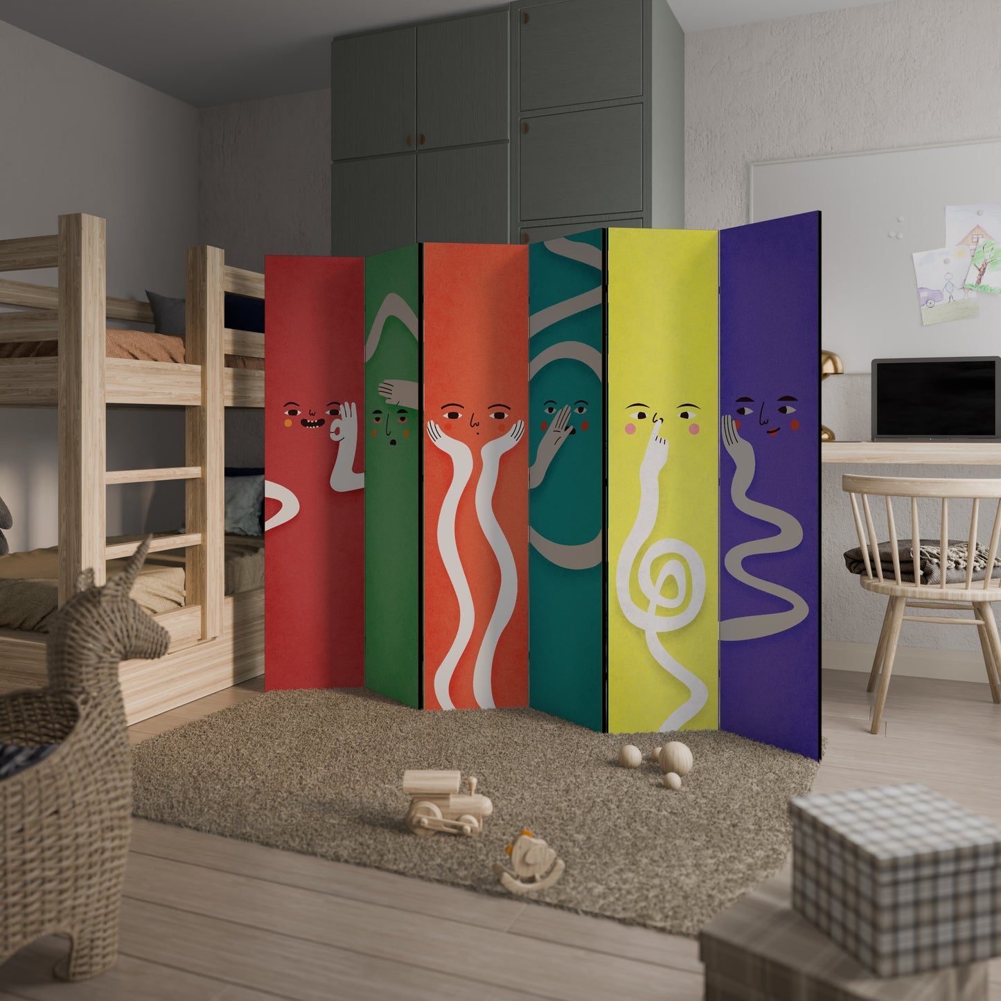 CARATTERISTICHE VIVACI Divisorio decorativo a 6 pannelli