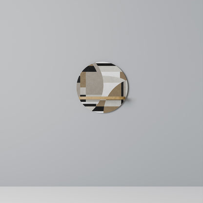 DELICATE MEMENTO Mensola rotonda per opere d'arte in effetto rovere