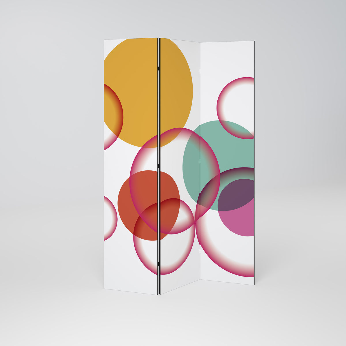 BUBBLE WISH Paravento Decorativo a 3 Pannelli