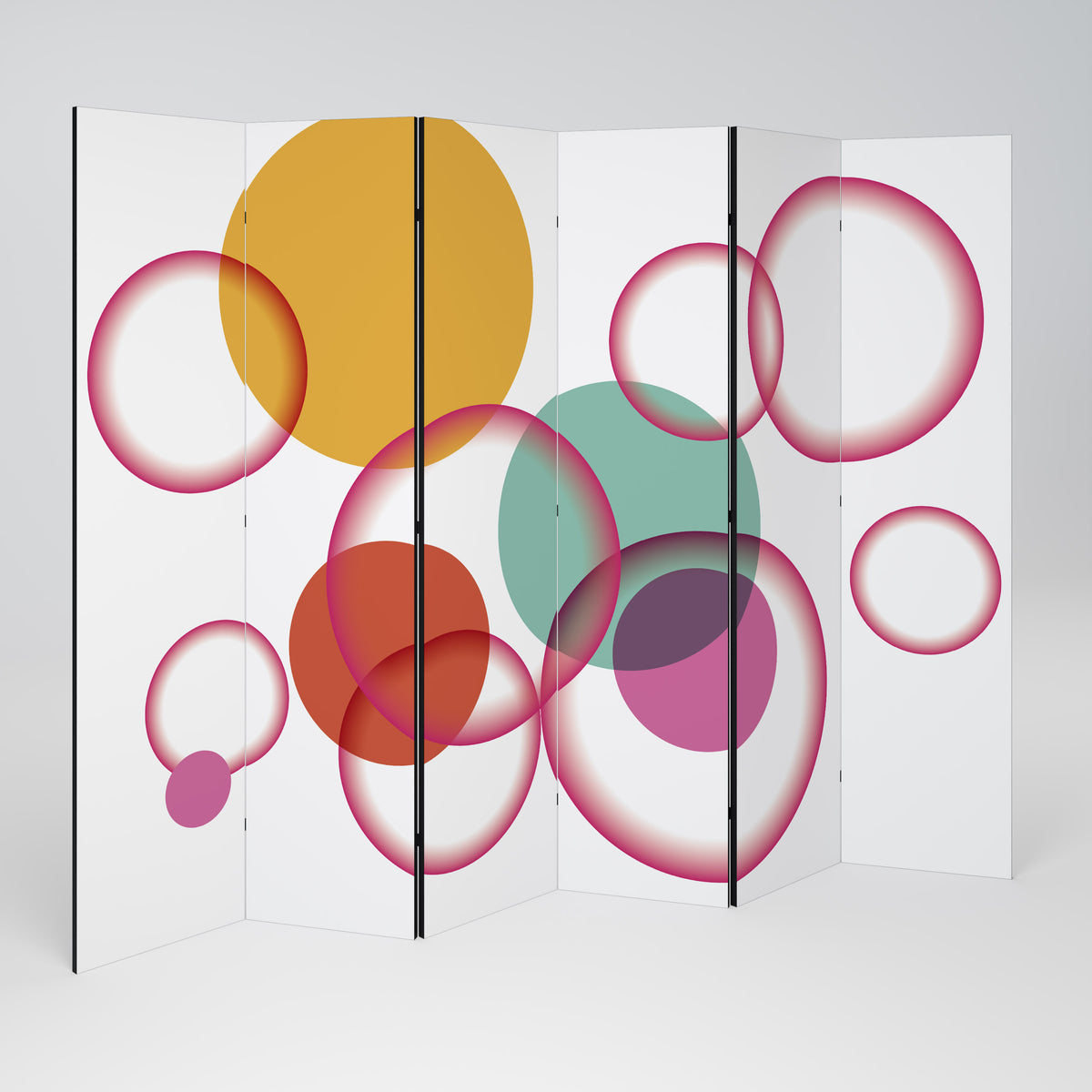 BUBBLE WISH Decorative 6-Panel Room Divider
