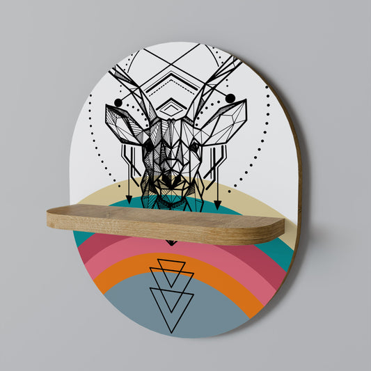 Mensola ovale DEER OF COLOR in effetto rovere