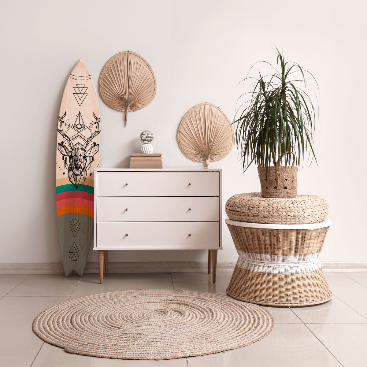 DEER OF COLOR Surfboard Decorative Panel