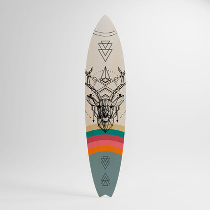 DEER OF COLOR Tavola da surf decorativa in compensato