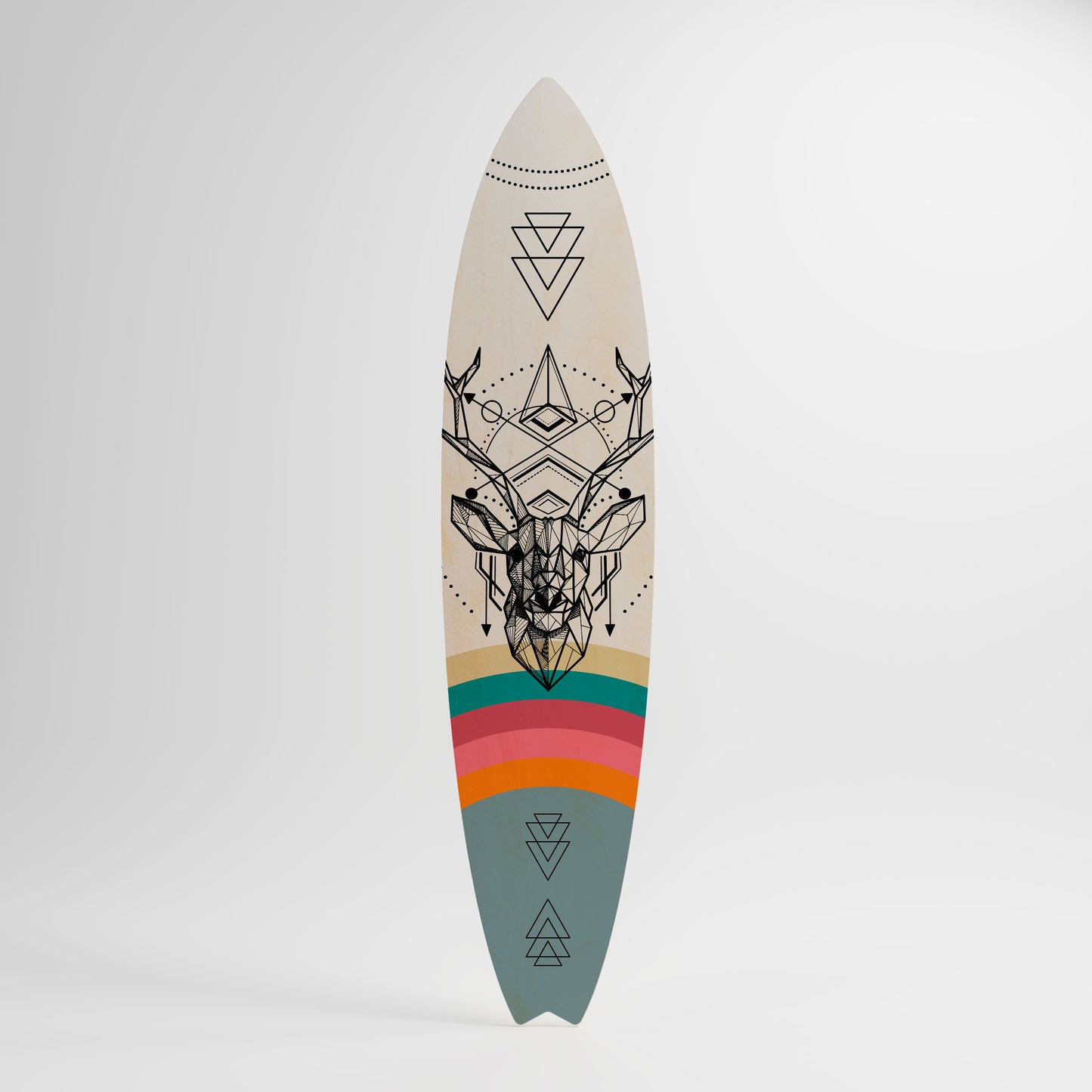 DEER OF COLOR Tavola da surf decorativa in compensato
