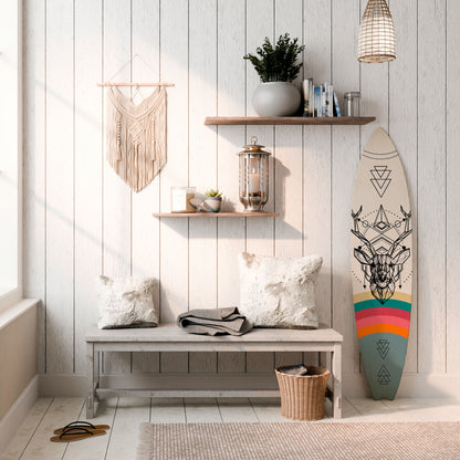 DEER OF COLOR Tavola da surf decorativa in compensato