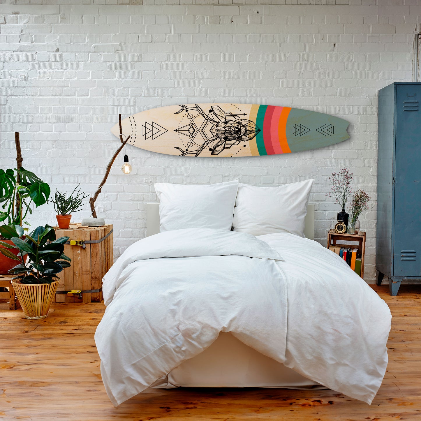 DEER OF COLOR Tavola da surf decorativa in compensato