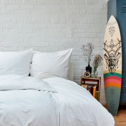 DEER OF COLOR Tavola da surf decorativa in compensato