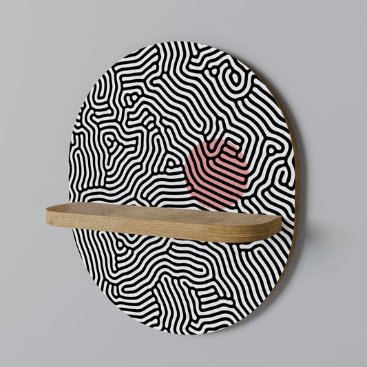LIVING DOT Mensola ovale per opere d'arte in effetto rovere