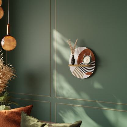 SPACE AROUND Mensola ovale per opere d'arte in effetto rovere