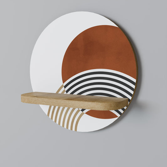 SPACE AROUND Mensola rotonda per arte in effetto rovere