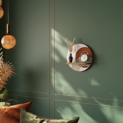 SPACE AROUND Mensola rotonda per arte in effetto rovere