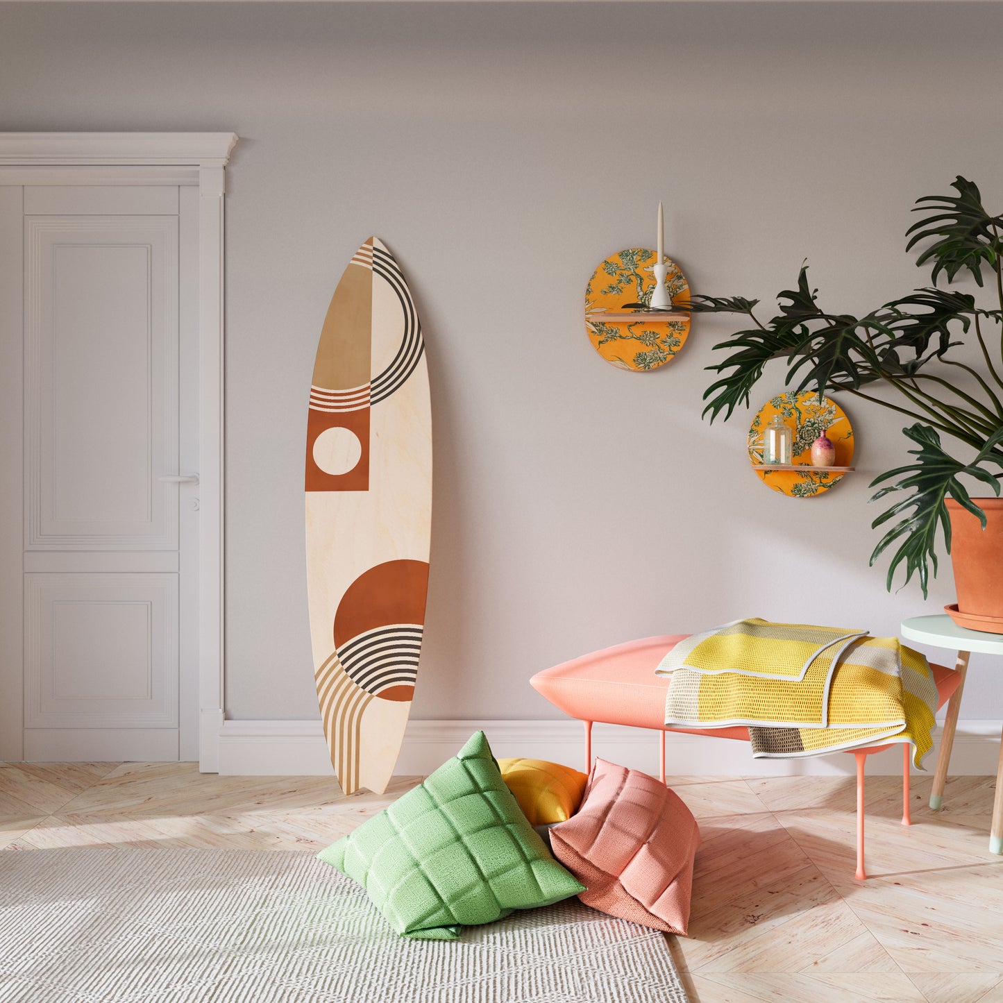 SPACE AROUND Surfboard Decorative Panel