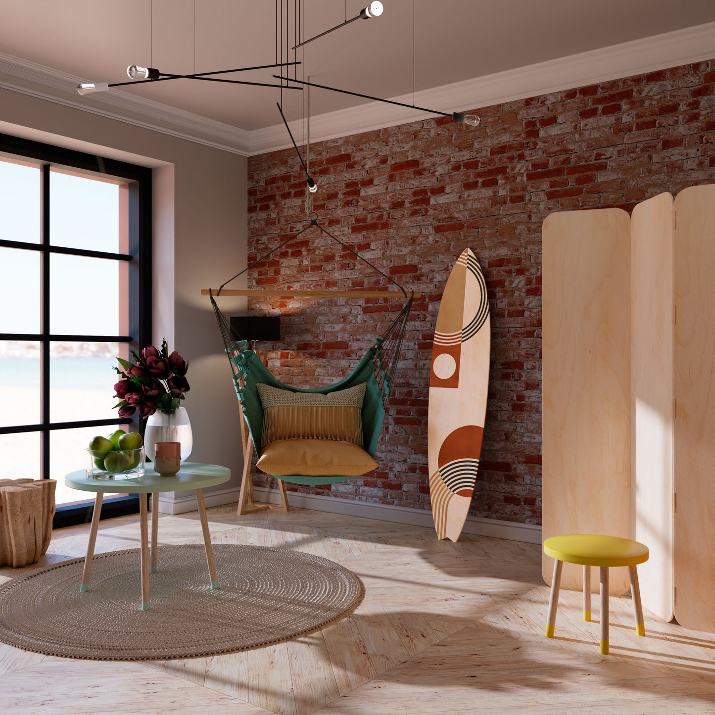 SPACE AROUND Surfboard Decorative Panel