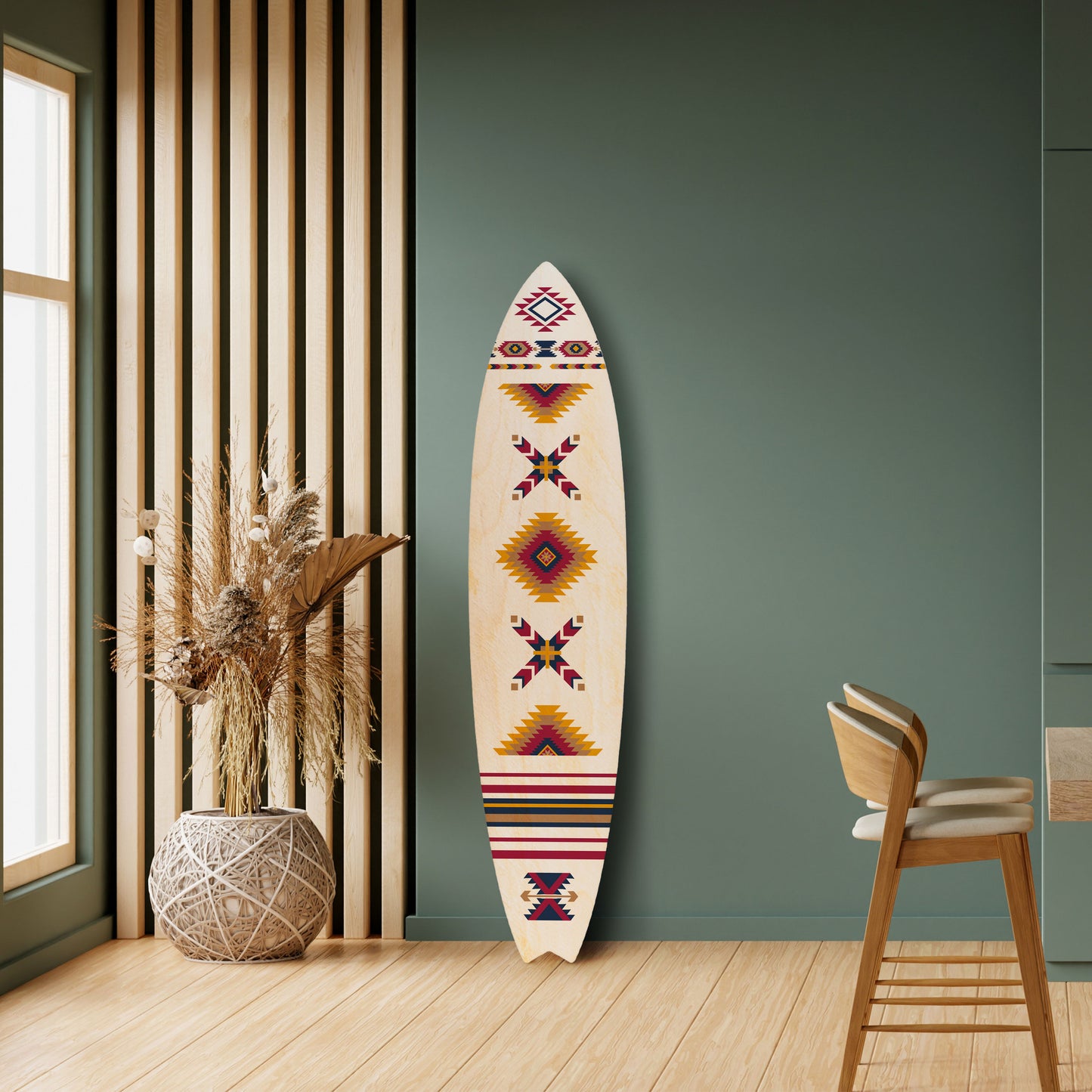 ETHNIC TEASER Decorative Plywood Surfboard