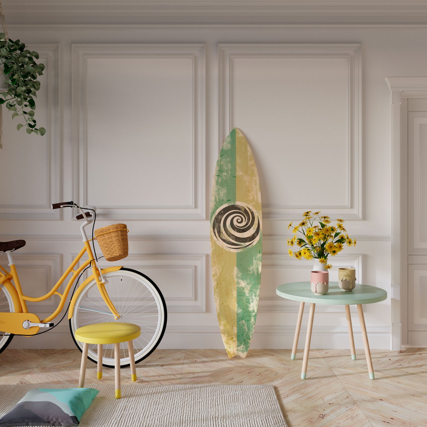 CURLY MODE Surfboard Decorative Panel