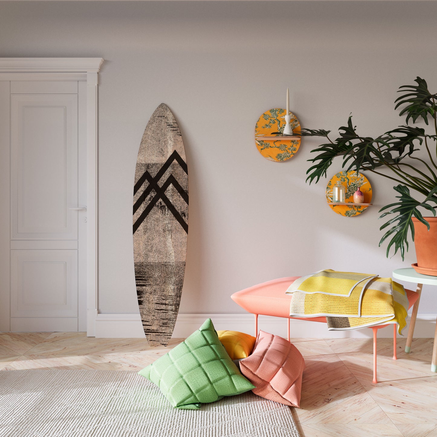 SUMMIT STRIPES Surfboard Decorative Panel