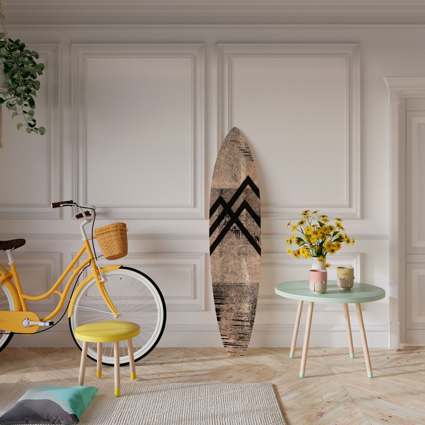 SUMMIT STRIPES Tavola da surf decorativa in compensato