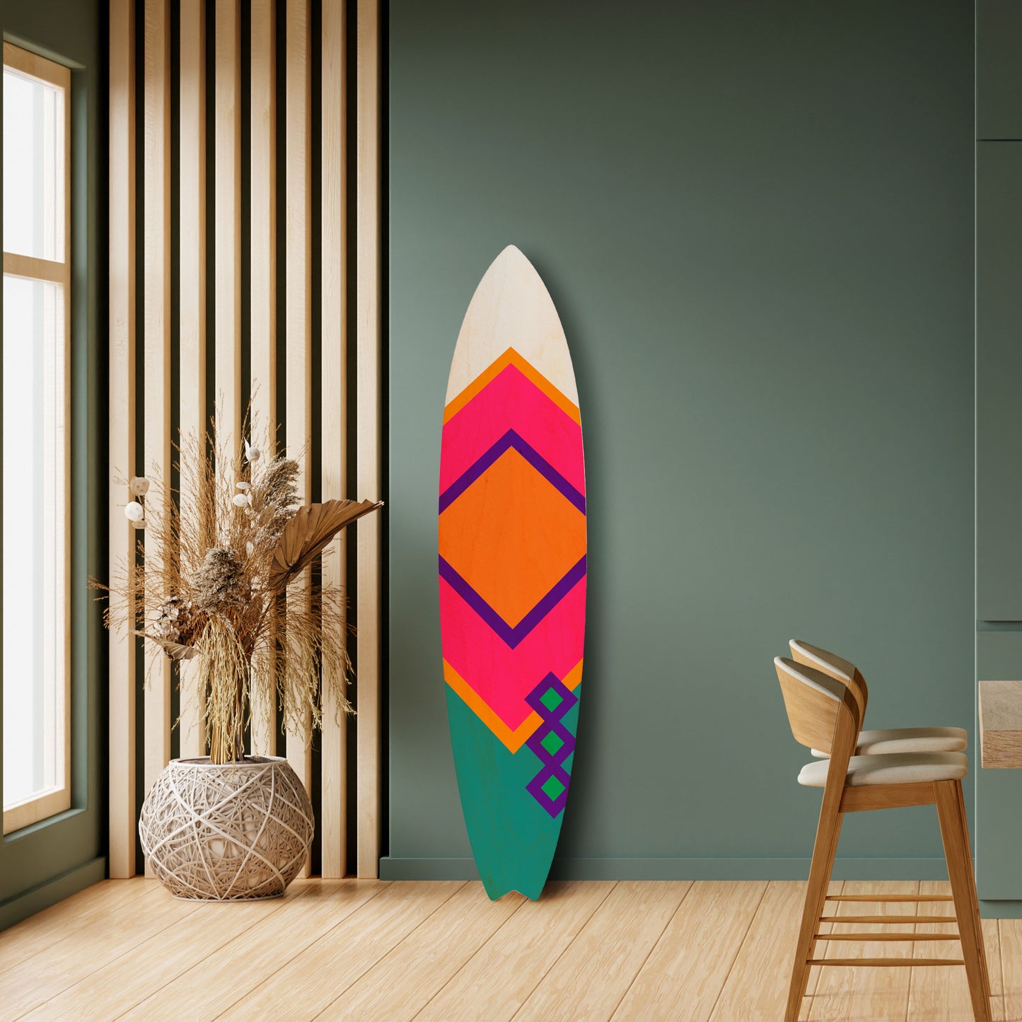 LUMINOUS BRILLIANCE Decorative Plywood Surfboard