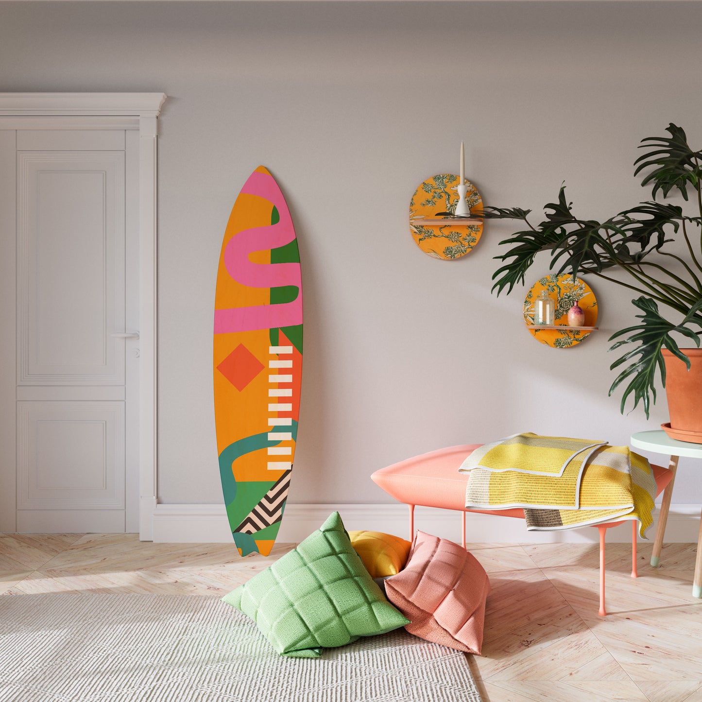 VIBRANT ENERGY Decorative Plywood Surfboard