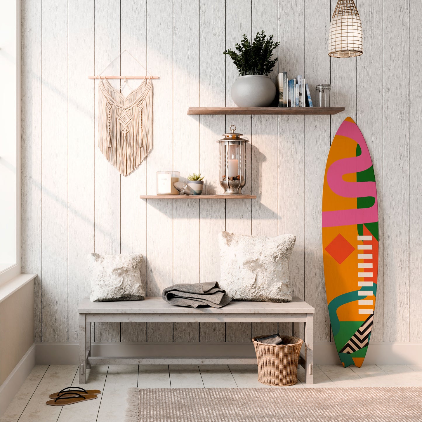VIBRANT ENERGY Decorative Plywood Surfboard