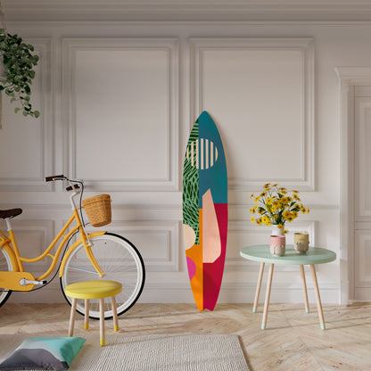 VIVID VIBES Decorative Plywood Surfboard